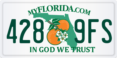 FL license plate 4289FS