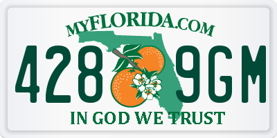 FL license plate 4289GM