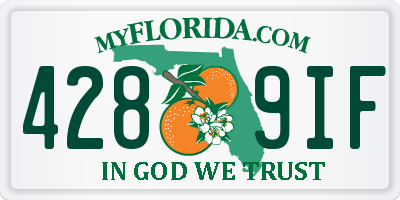 FL license plate 4289IF