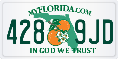FL license plate 4289JD