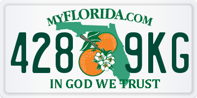 FL license plate 4289KG