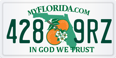 FL license plate 4289RZ