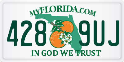 FL license plate 4289UJ