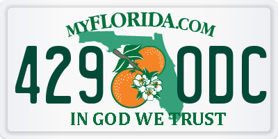 FL license plate 4290DC