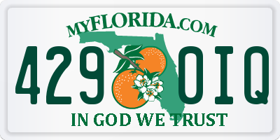 FL license plate 4290IQ