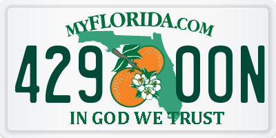 FL license plate 4290ON