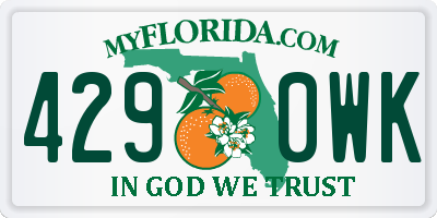 FL license plate 4290WK