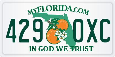 FL license plate 4290XC