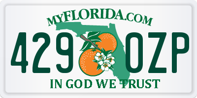 FL license plate 4290ZP