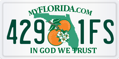 FL license plate 4291FS