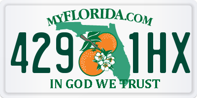 FL license plate 4291HX