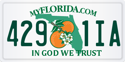 FL license plate 4291IA