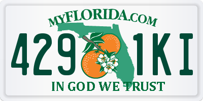 FL license plate 4291KI