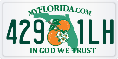FL license plate 4291LH