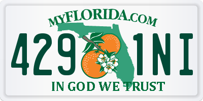 FL license plate 4291NI