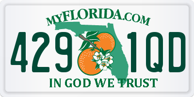 FL license plate 4291QD