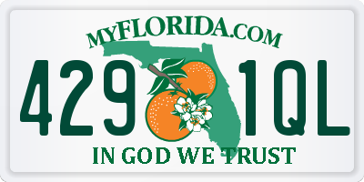 FL license plate 4291QL