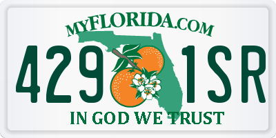 FL license plate 4291SR