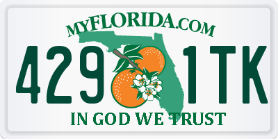 FL license plate 4291TK