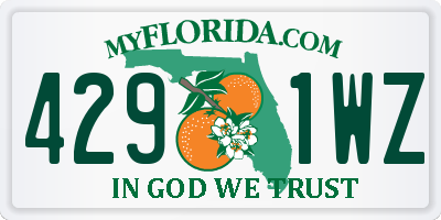FL license plate 4291WZ