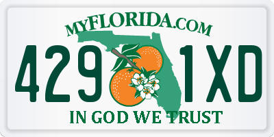 FL license plate 4291XD