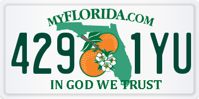 FL license plate 4291YU