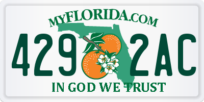 FL license plate 4292AC