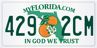 FL license plate 4292CM