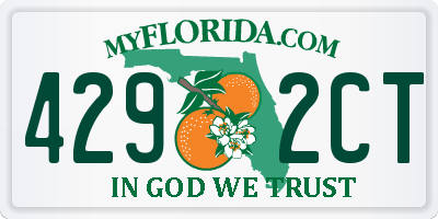 FL license plate 4292CT