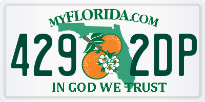 FL license plate 4292DP