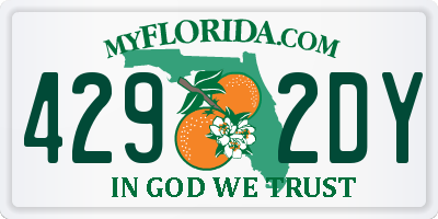 FL license plate 4292DY