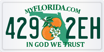 FL license plate 4292EH