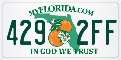 FL license plate 4292FF