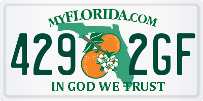 FL license plate 4292GF