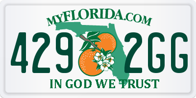 FL license plate 4292GG
