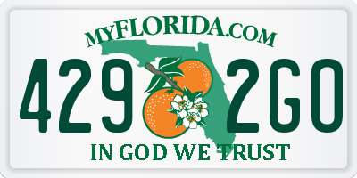 FL license plate 4292GO