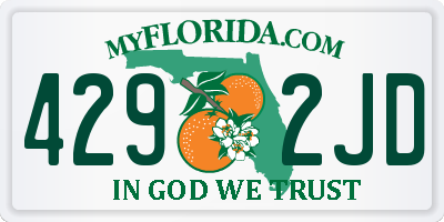 FL license plate 4292JD