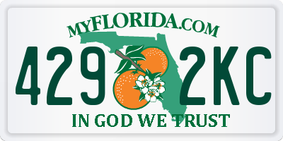FL license plate 4292KC