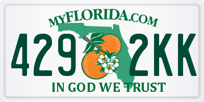 FL license plate 4292KK