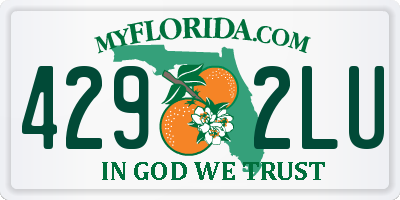 FL license plate 4292LU