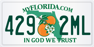FL license plate 4292ML