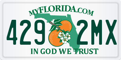 FL license plate 4292MX