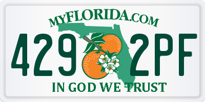FL license plate 4292PF