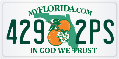 FL license plate 4292PS