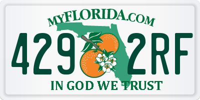 FL license plate 4292RF