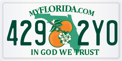 FL license plate 4292YO