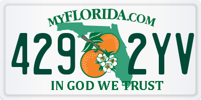 FL license plate 4292YV