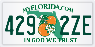 FL license plate 4292ZE