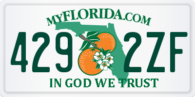 FL license plate 4292ZF