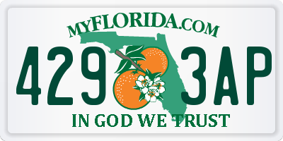 FL license plate 4293AP